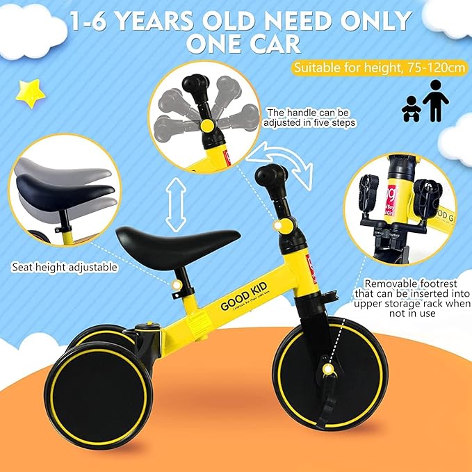 GOOD KID - 3-in-1 Toddler Tricycle