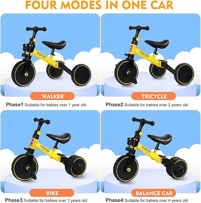 GOOD KID - 3-in-1 Toddler Tricycle