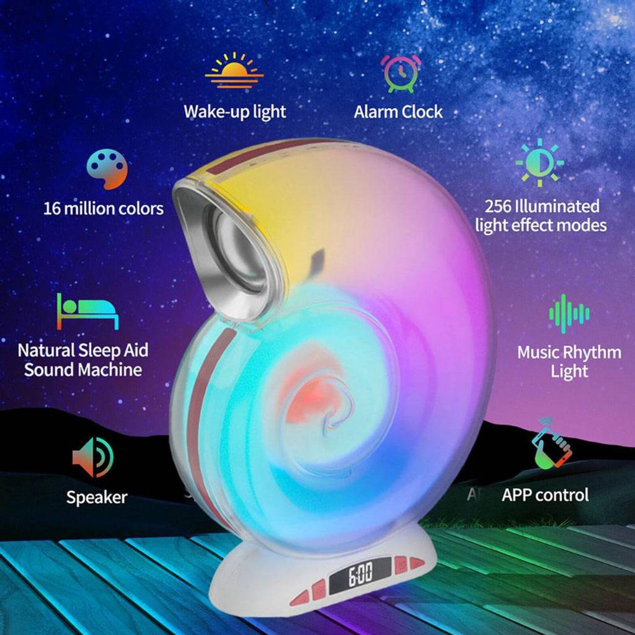 LED Conch Music Lamp