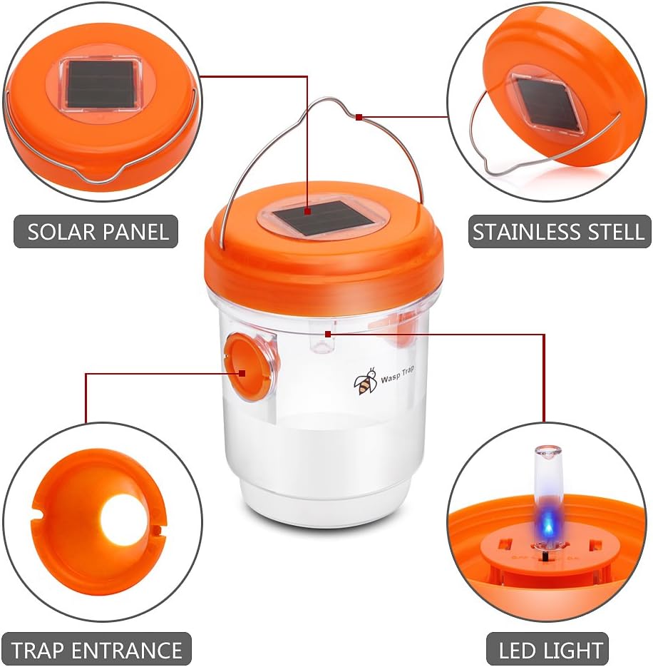 Solar-Powered Wasp Trap