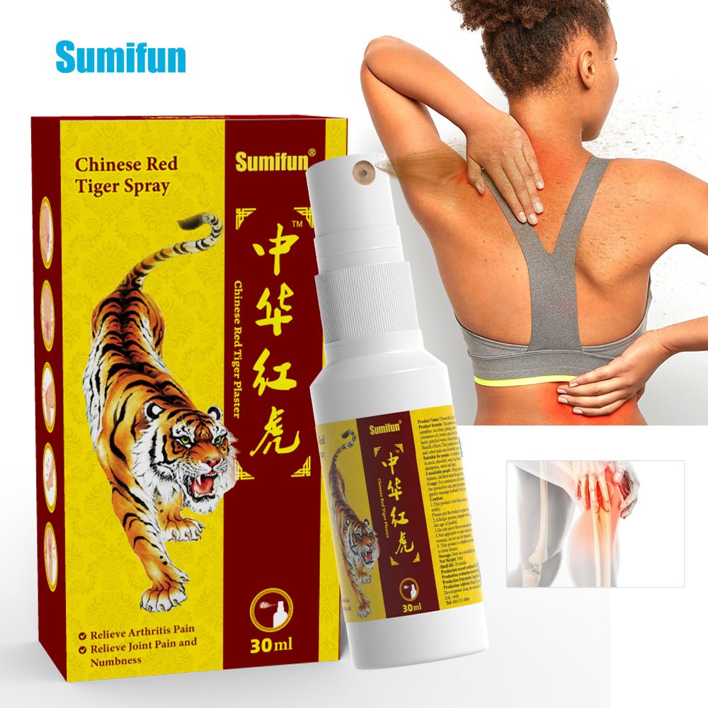 Sumifun Red Tiger Medicated Oil & Spray – Herbal Pain Relief for Muscles, Joints & Arthritis