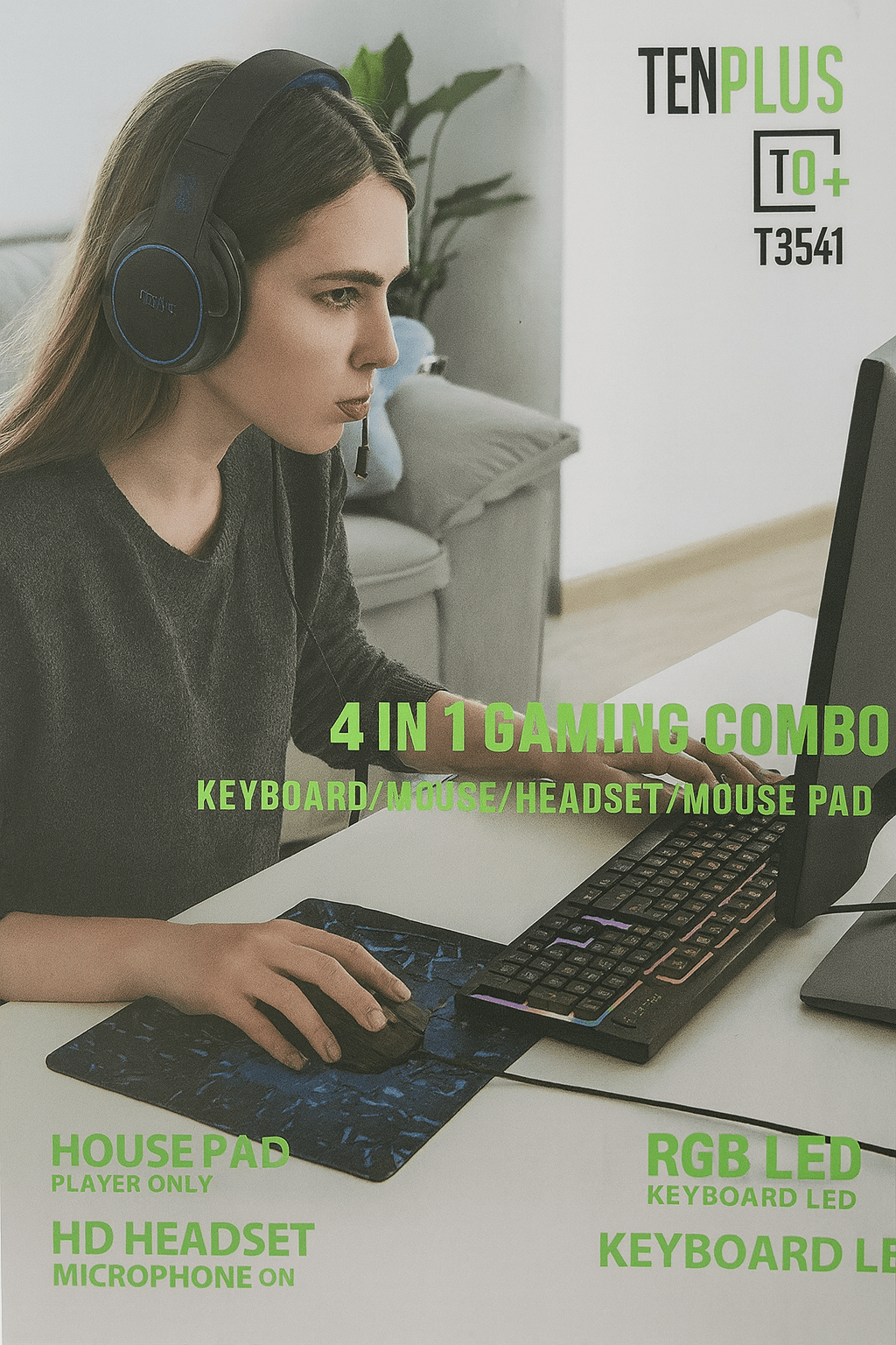 TenPlus - 4-in-1 Gaming Combo