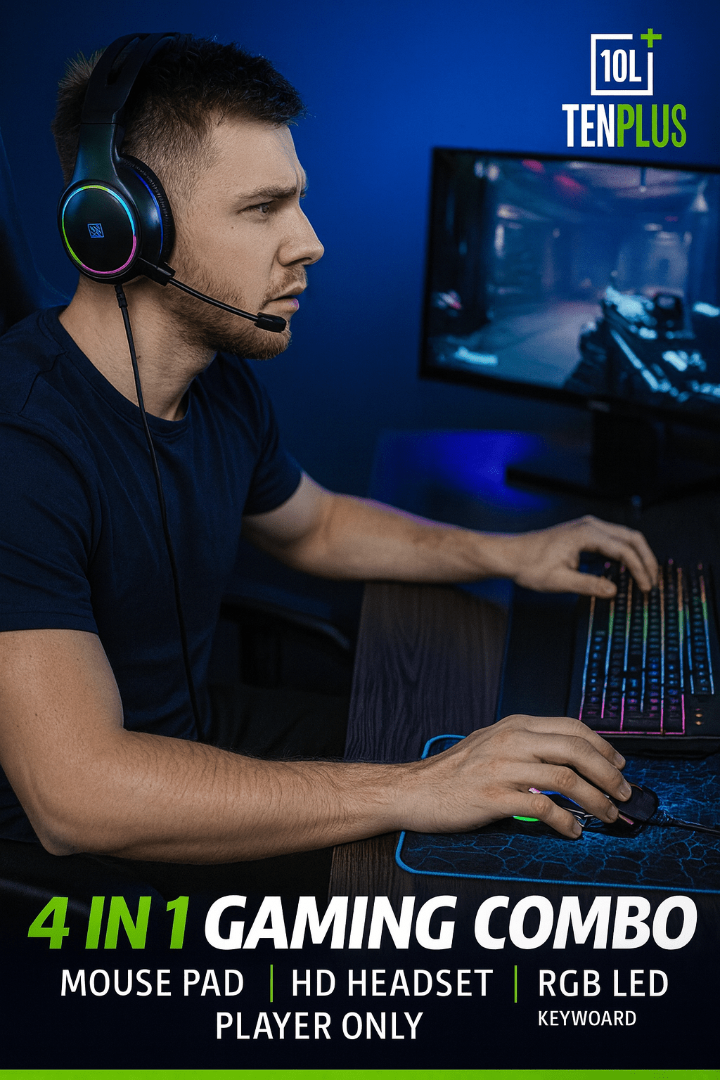 TenPlus - 4-in-1 Gaming Combo