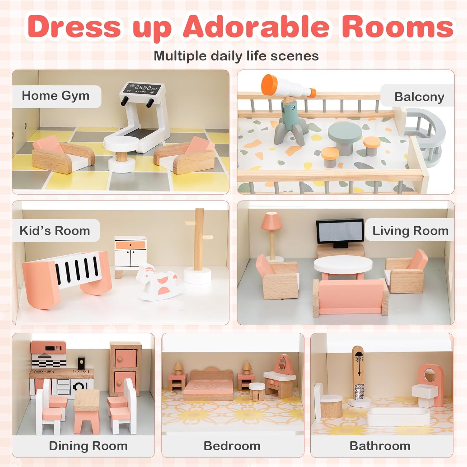 Wood & Play Corner Doll House ©
